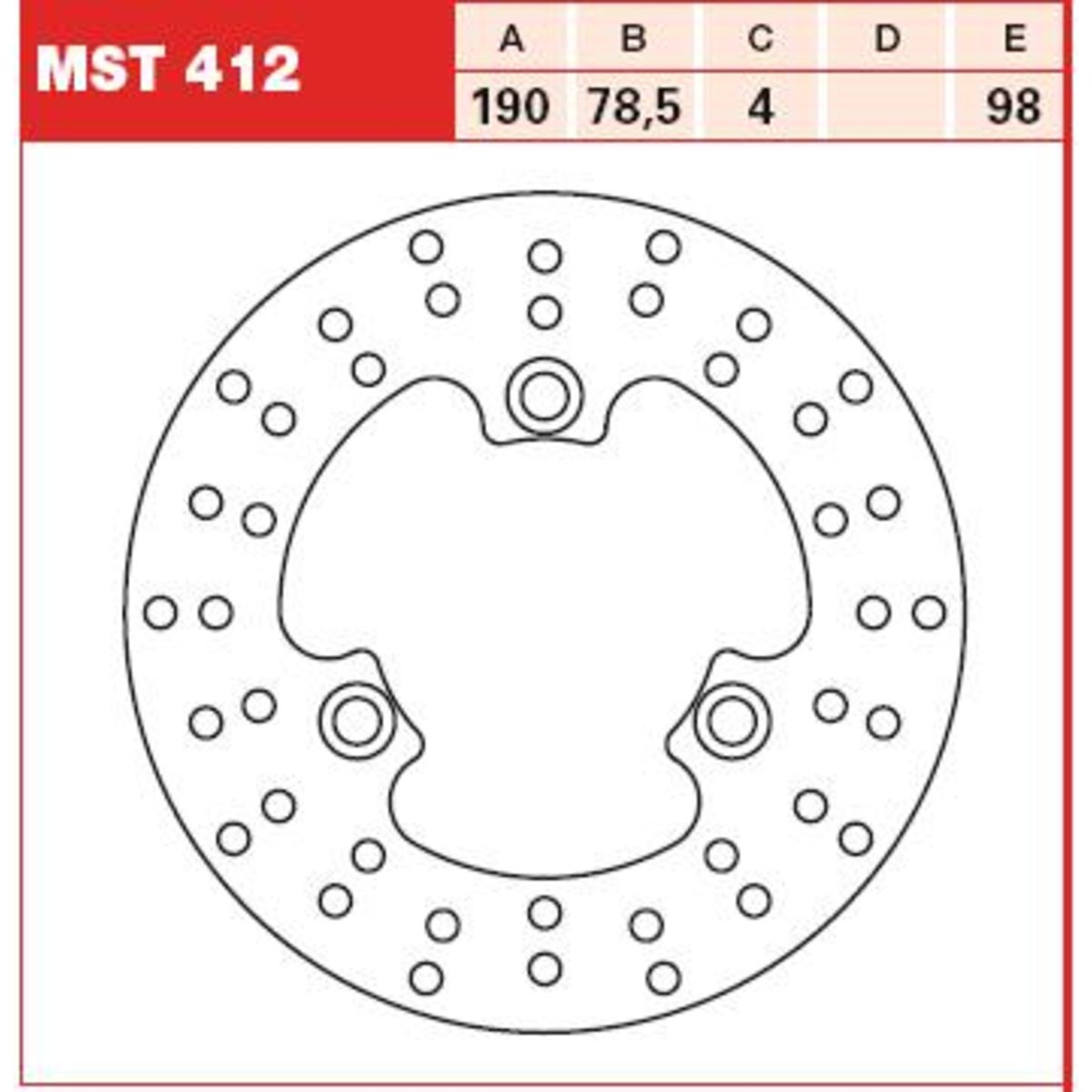 Disque de frein TRW MST412, 1 pièce