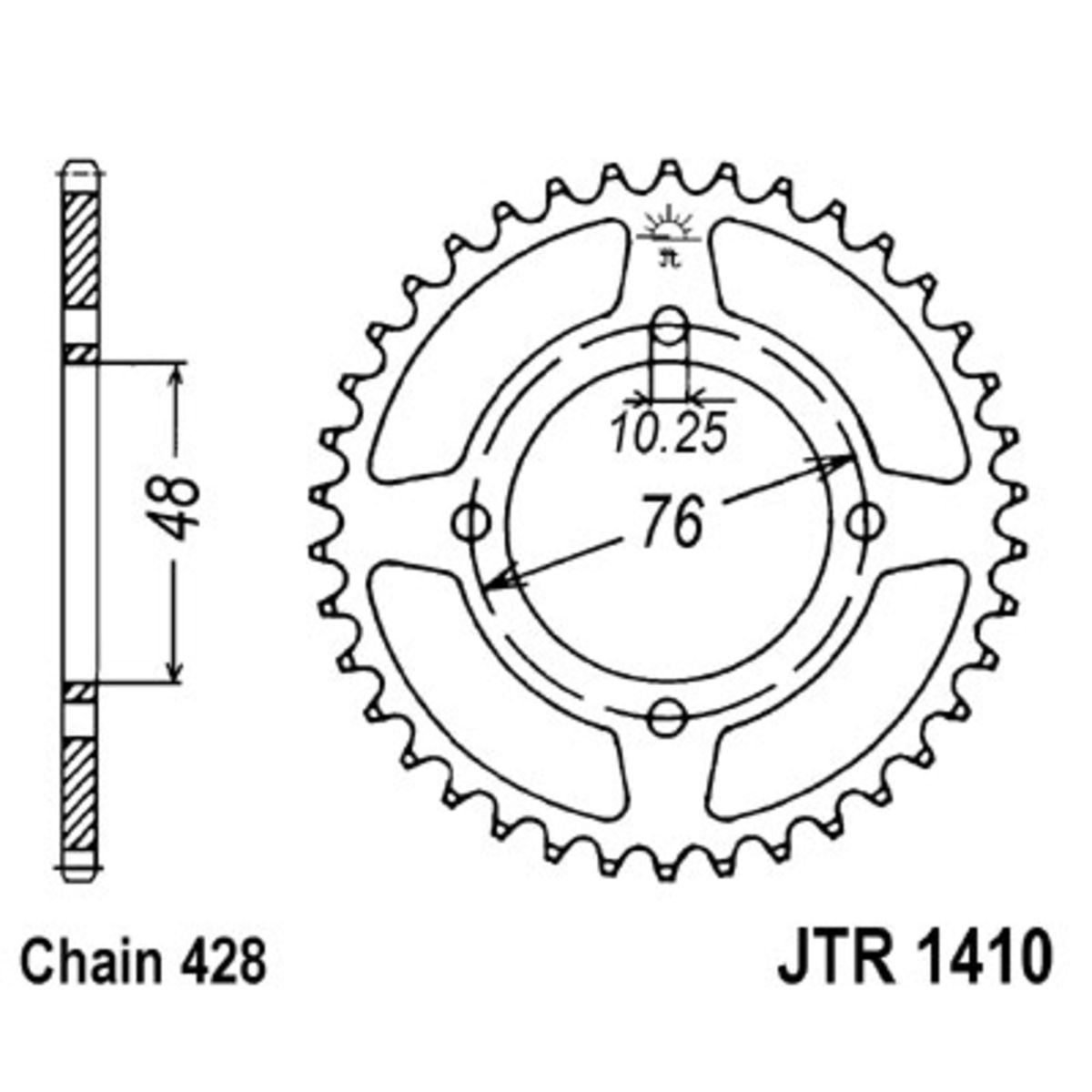 Pignone posteriore JTR 1410,50