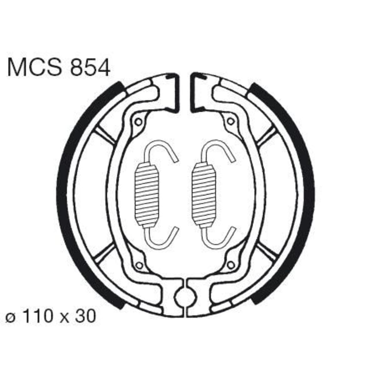 Trw Jeu De Mâchoires De Frein Mcs854