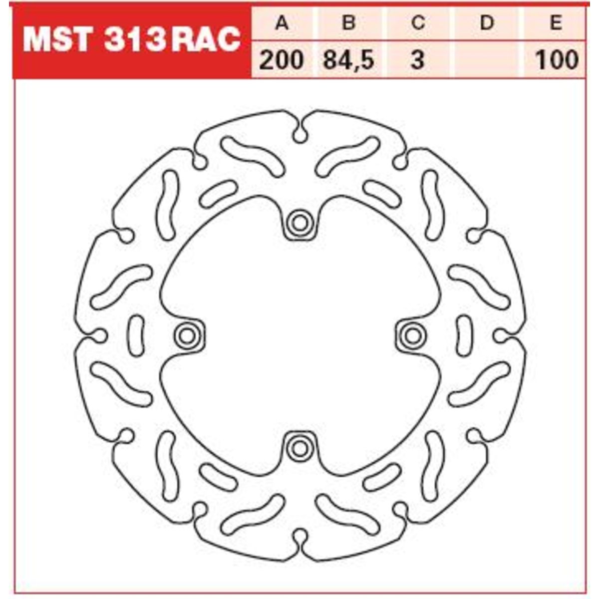 Disque de frein TRW MST313RAC, 1 pièce