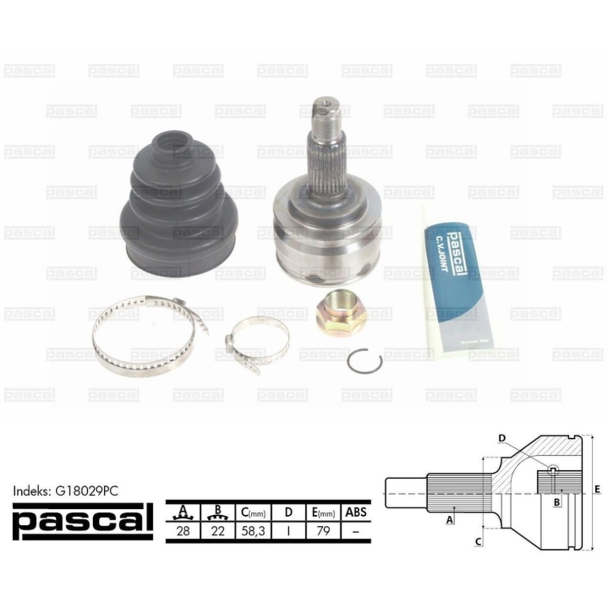 Image of Homokineet reparatie set, aandrijfas