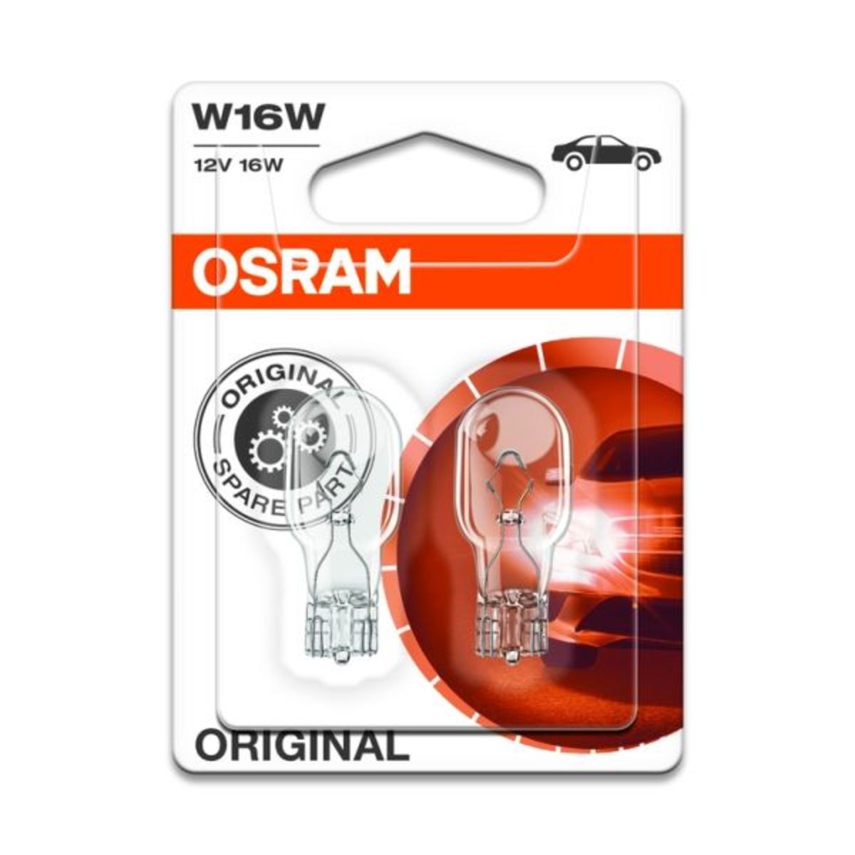 Ampoule secondaire OSRAM W16W Standard 12V/16W, 2 pièce