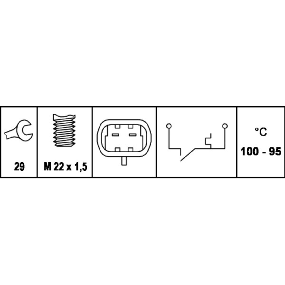Image of Temperatuurschakelaar, radiateurventilator  6ZT007 807-001