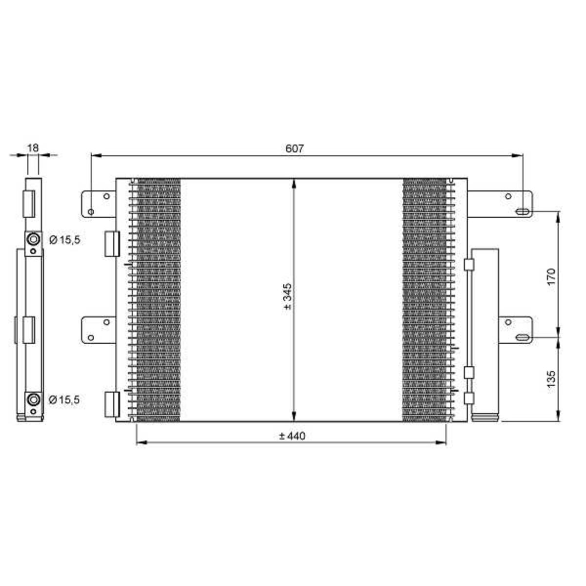 Kondensator, Klimaanlage NRF 35896