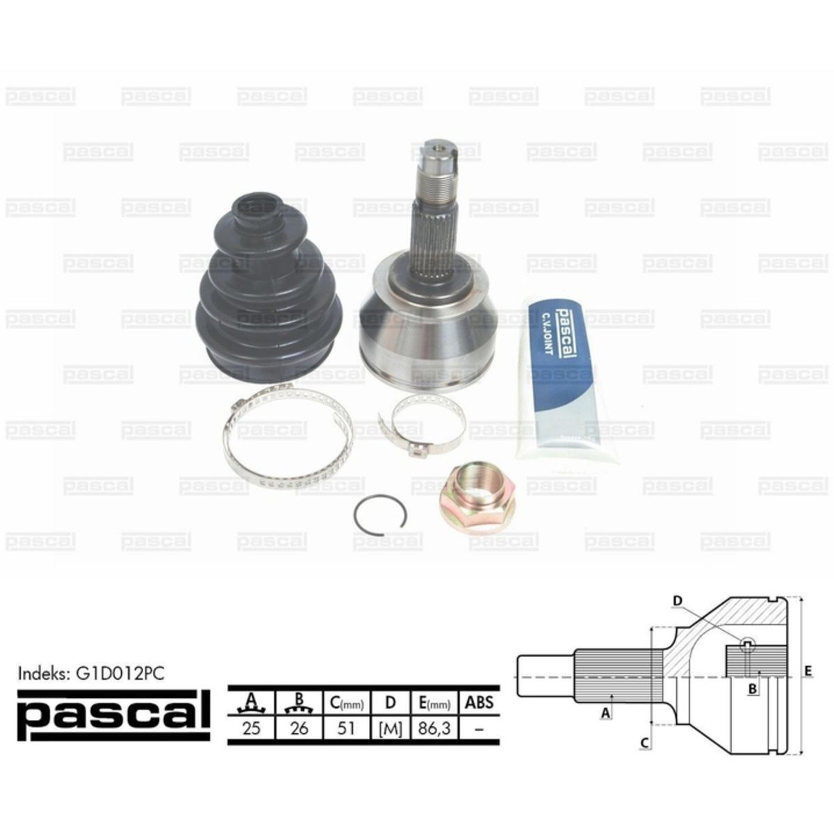 Image of Homokineet reparatie set, aandrijfas