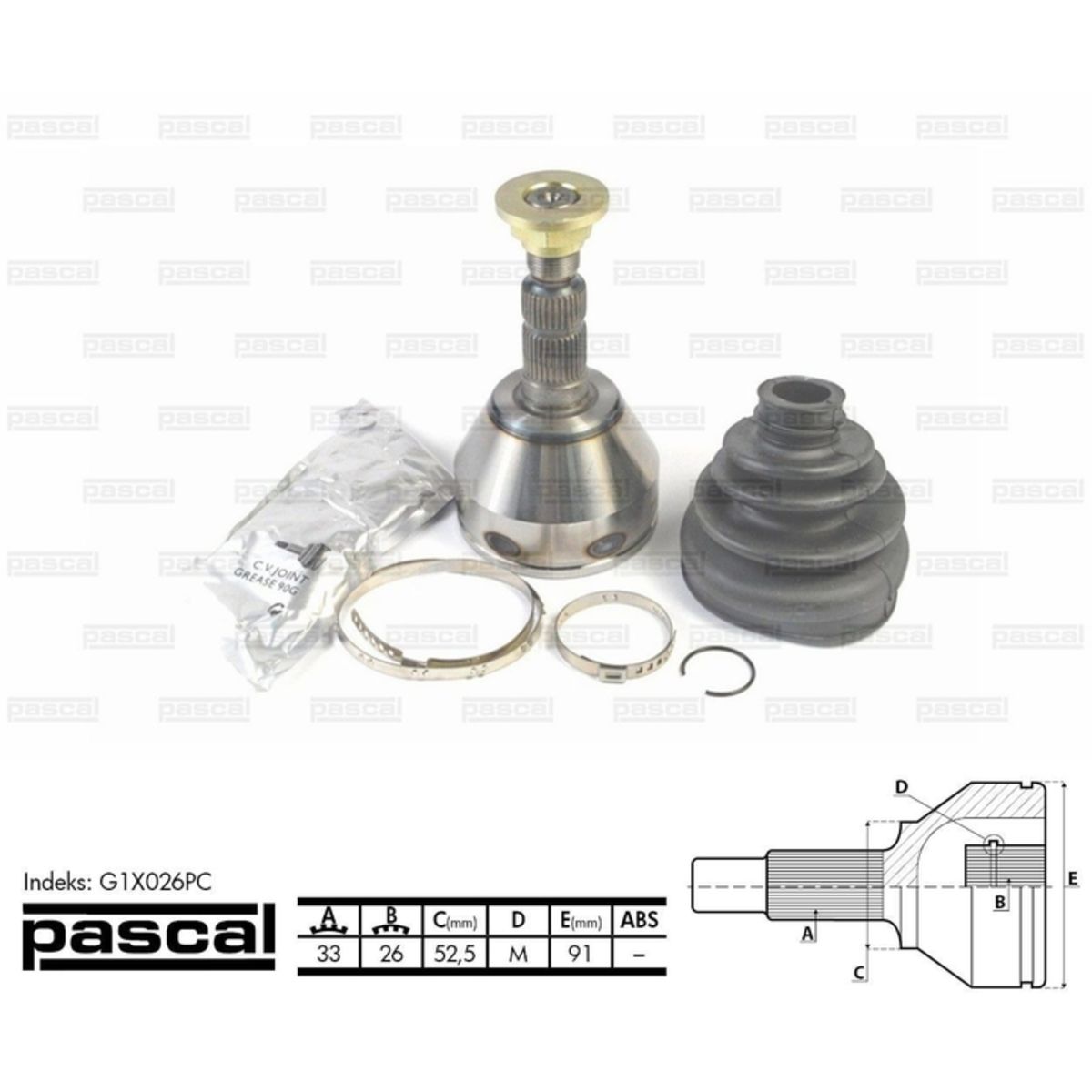 Image of Homokineet reparatie set, aandrijfas