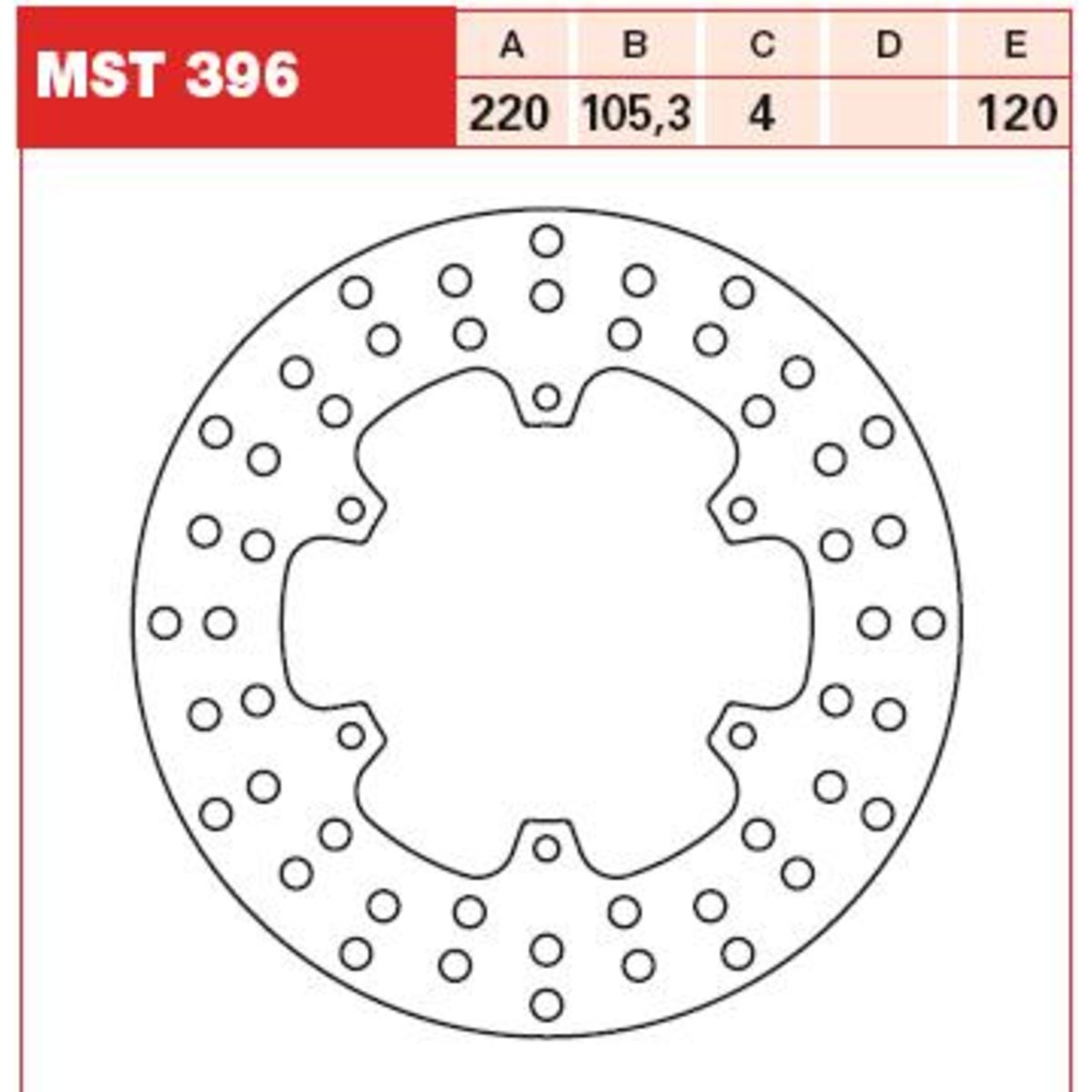 Bremsscheibe TRW MST396, 1 Stück