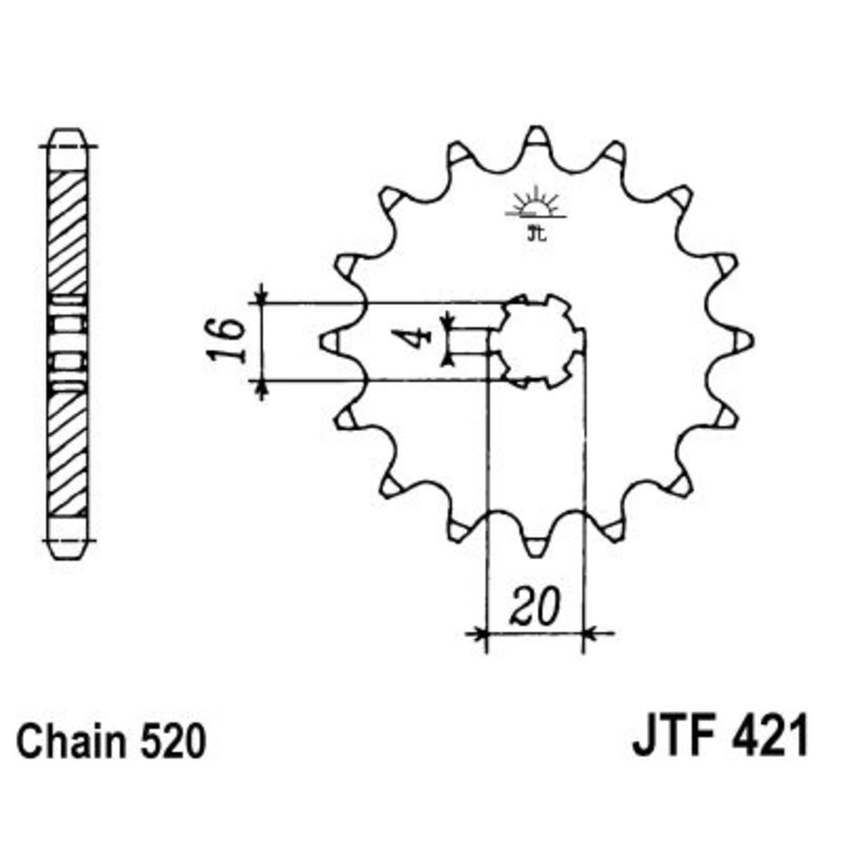 Kettenrad JT JTF421,11