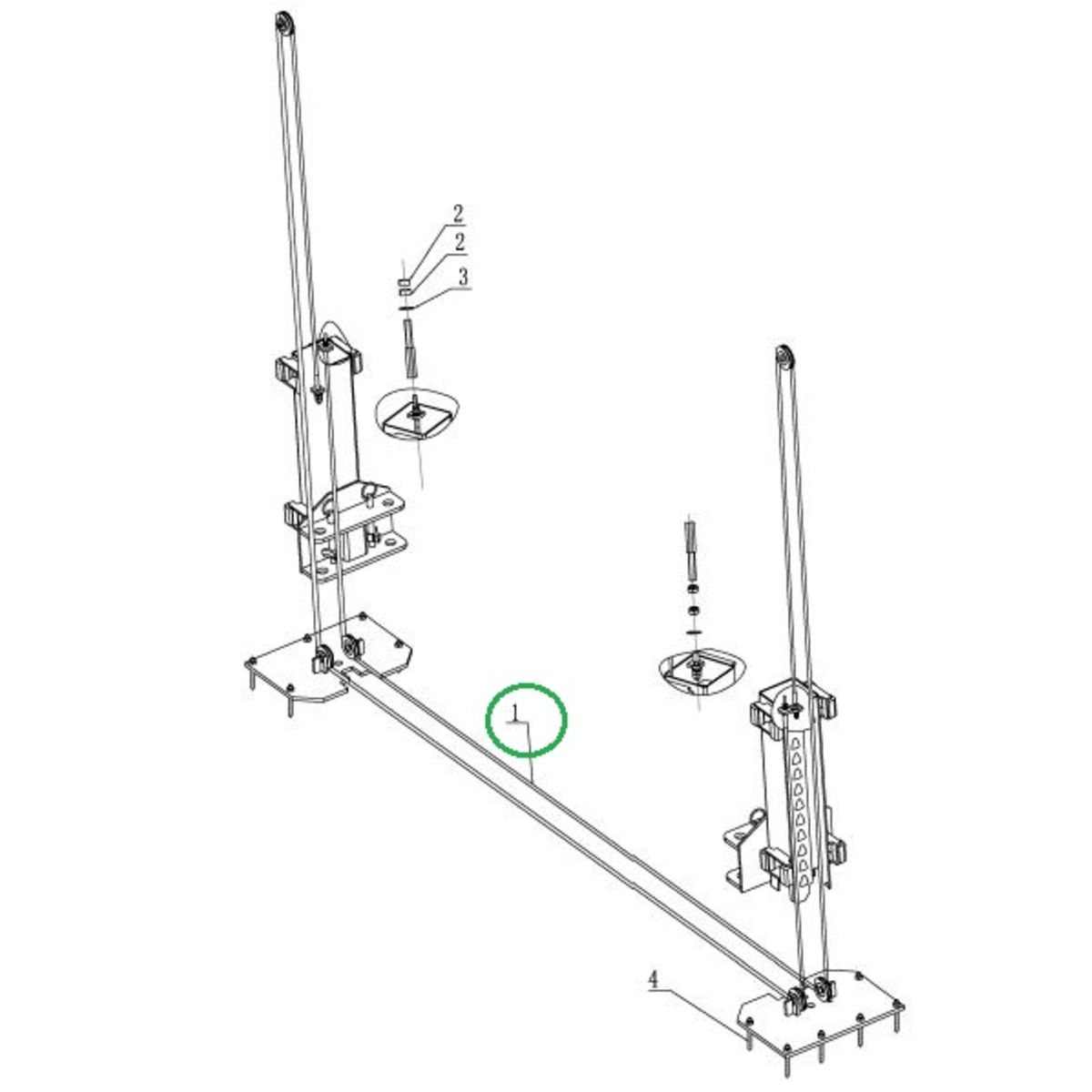 Image of Synchronisatie kabel voor krik  ZL615013005B