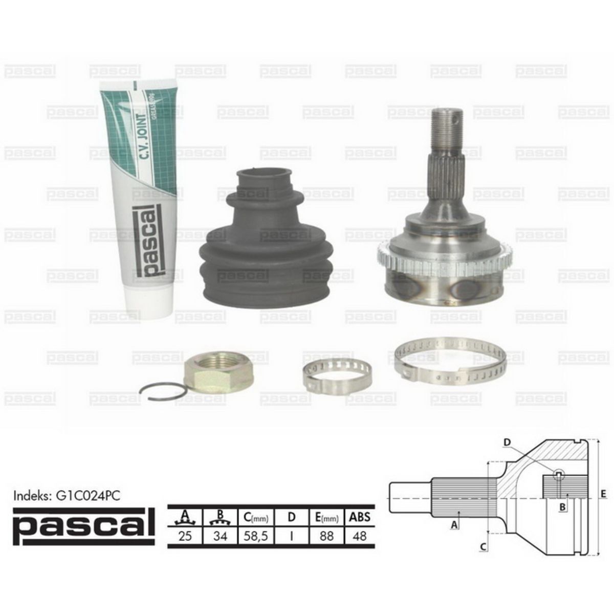 Image of Homokineet reparatie set, aandrijfas