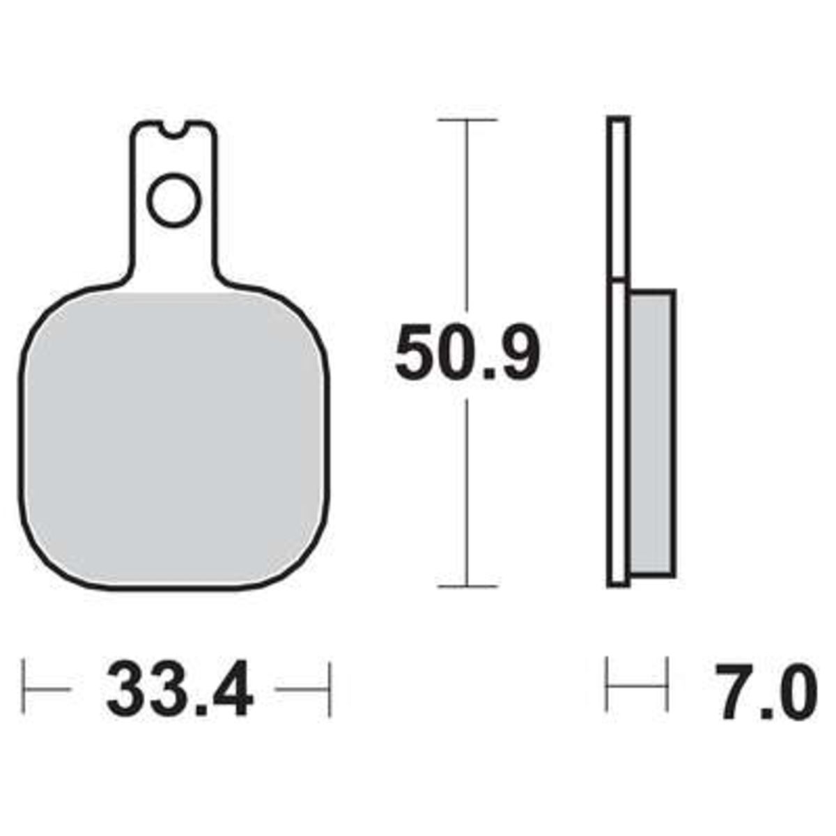 Bremsbelagsatz TRW MCB633RQ ohne Straßenzulassung