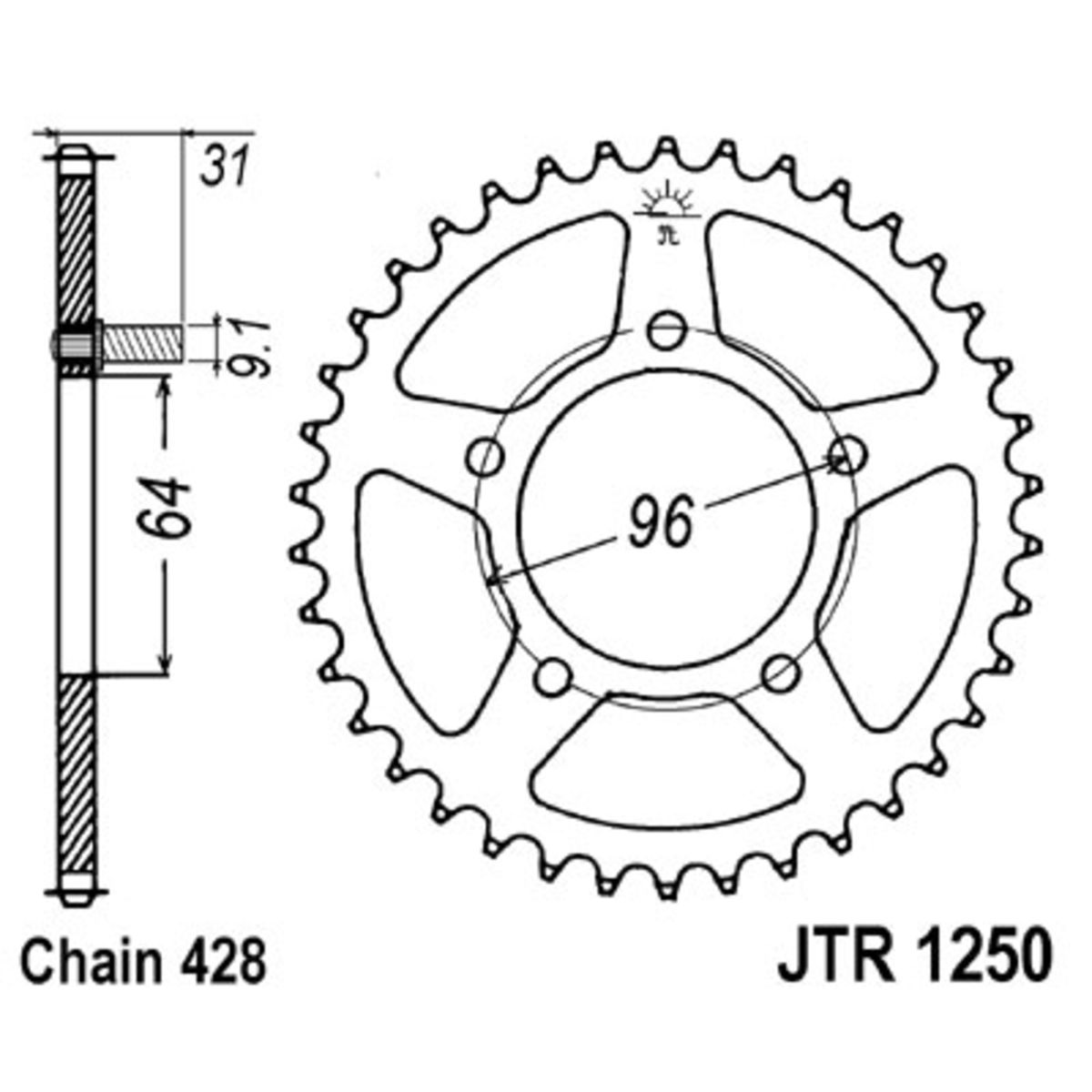 Pignone posteriore JTR 1250,56