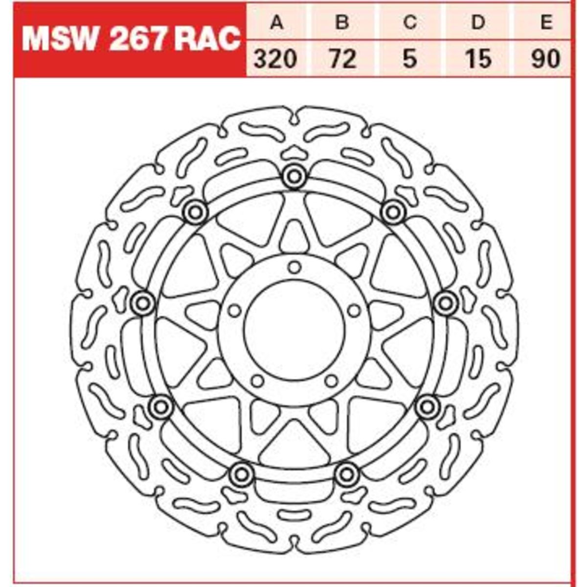 Bremsscheibe TRW MSW267RAC, 1 Stück
