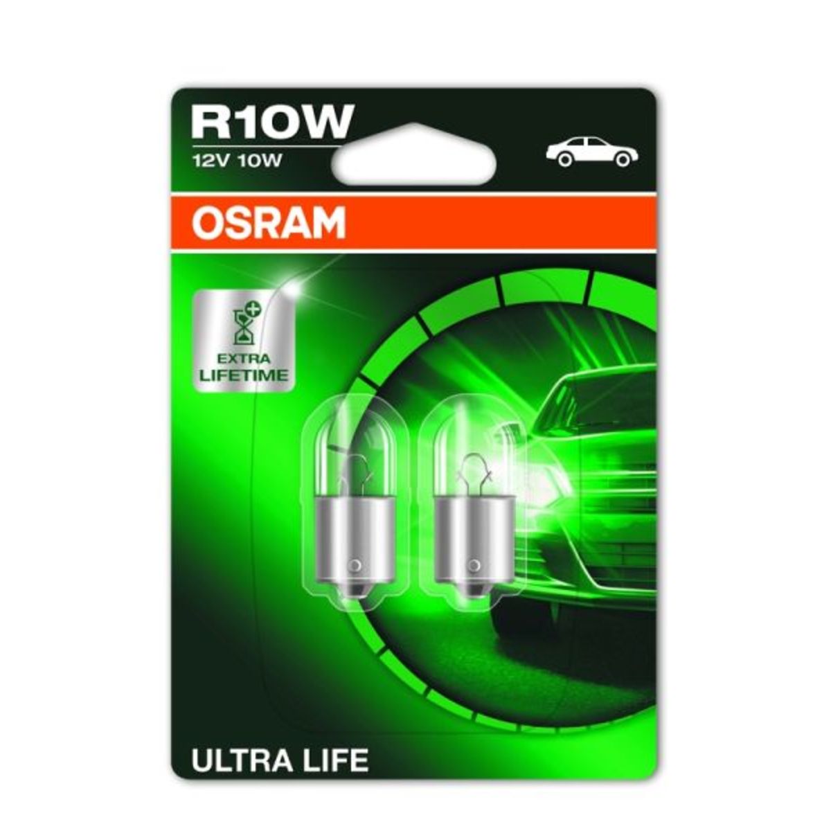 Image of Gloeilamp  R10W Ultra Life 12V/10W, 2 Stuk