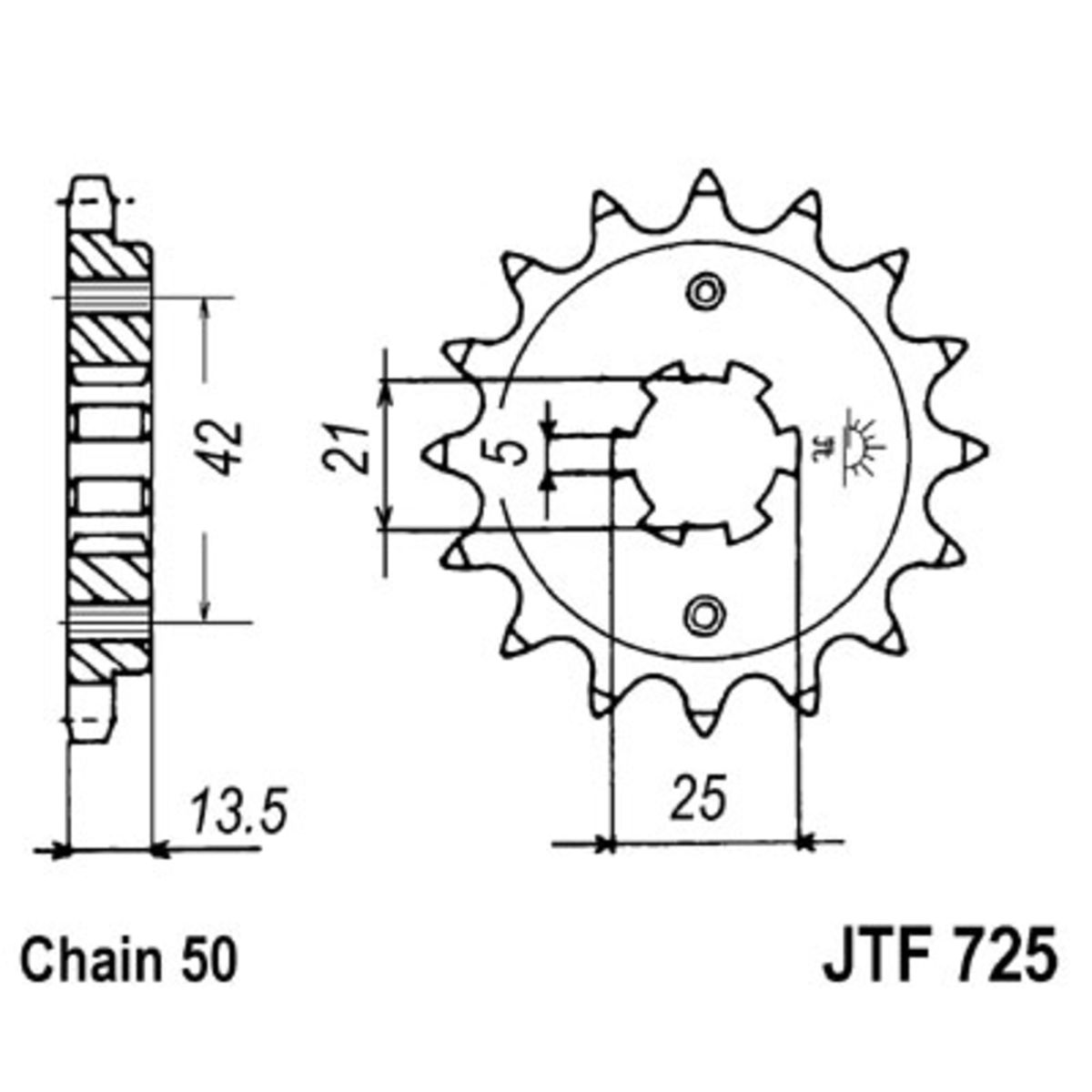 Kettenrad JT JTF725,15
