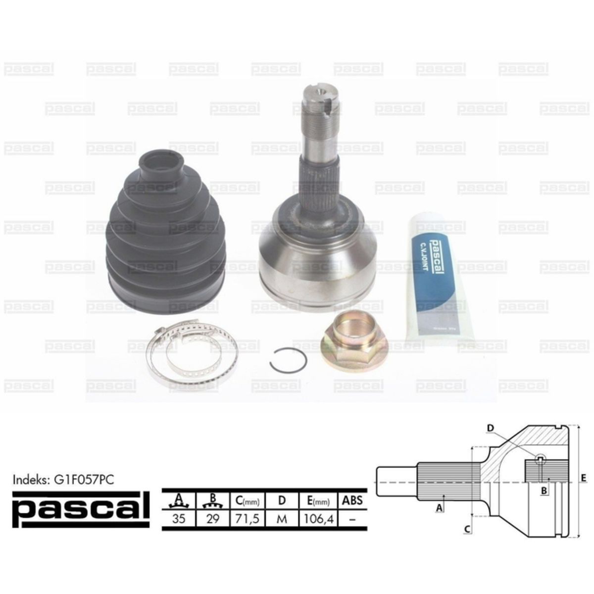 Image of Homokineet reparatie set, aandrijfas