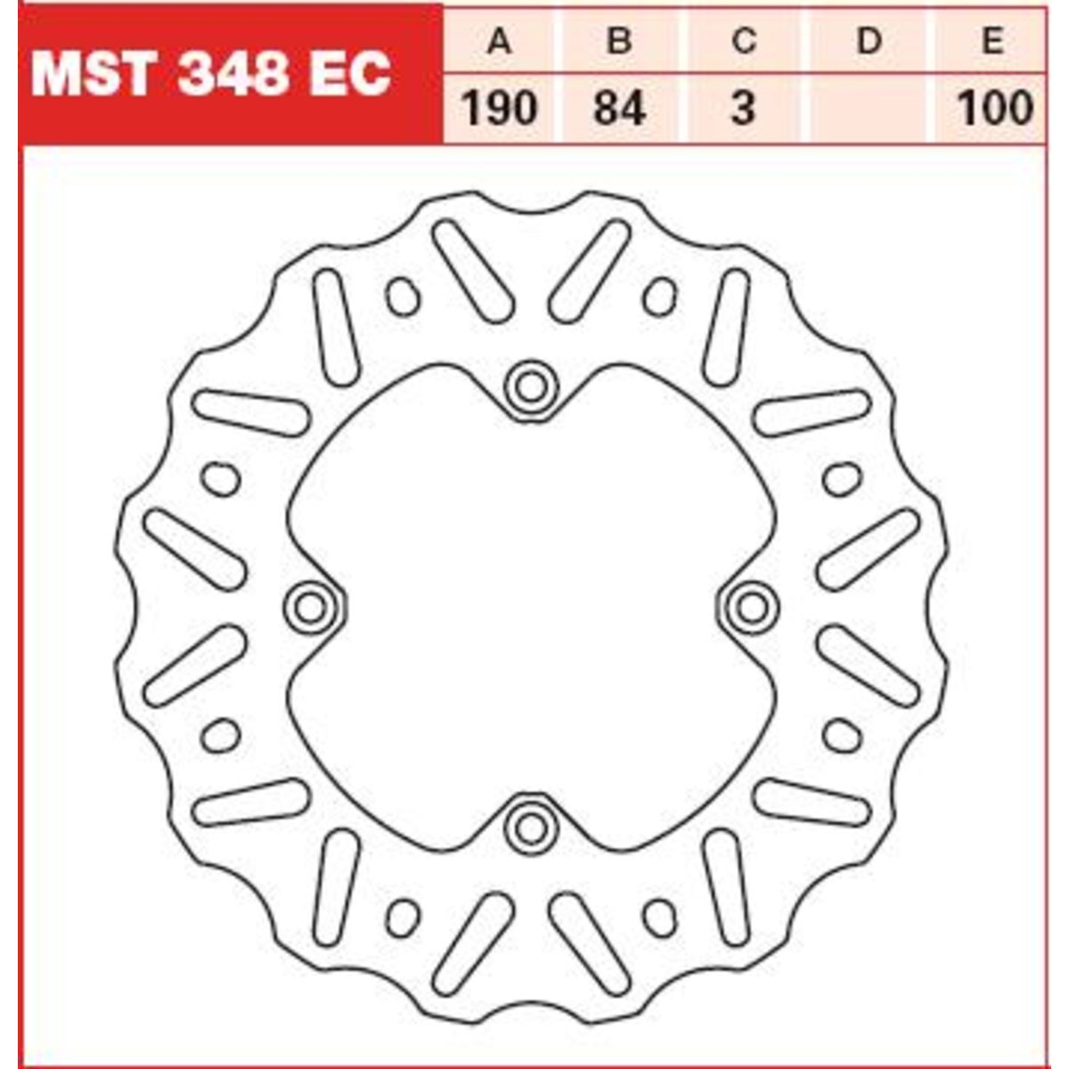Disque de frein TRW MST348, 1 pièce