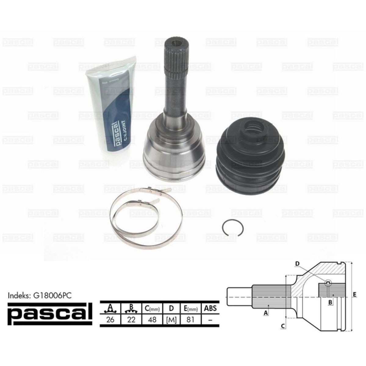 Image of Homokineet reparatie set, aandrijfas