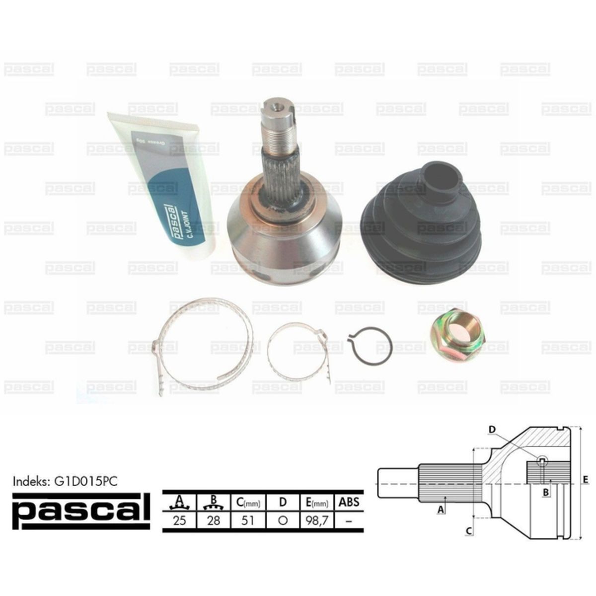 Image of Homokineet reparatie set, aandrijfas