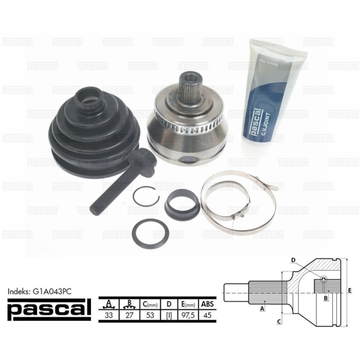 Image of Homokineet reparatie set, aandrijfas