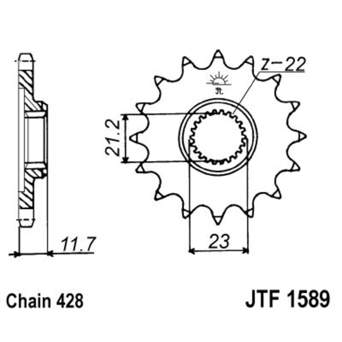 Kettenrad JT JTF1589,19