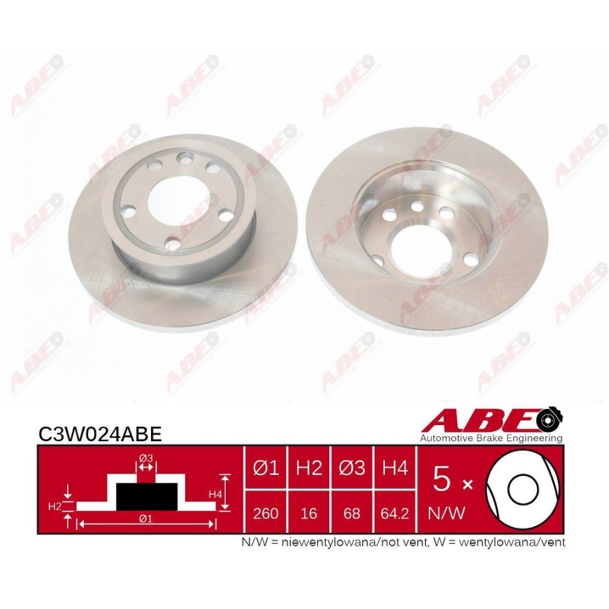 Abe Remschijf  C3W024 voorkant, compleet, 1 Stuk