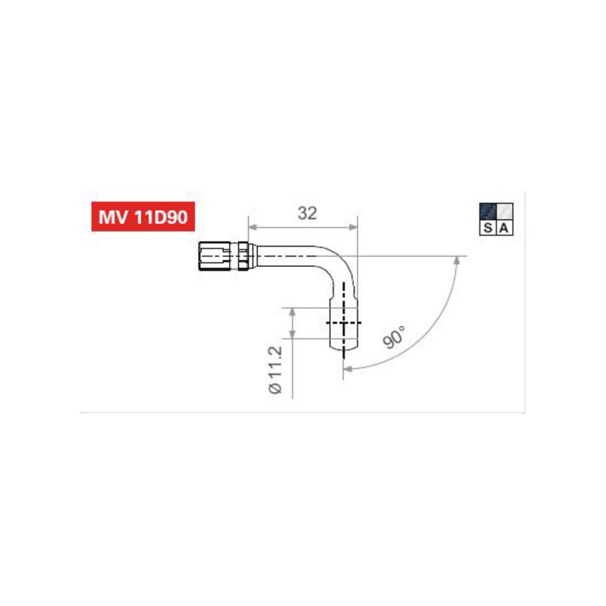 Bremsschlauchende TRW MV11D90A