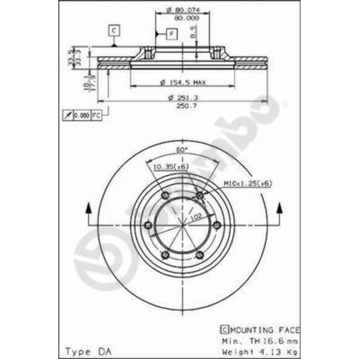 Bremsscheibe BREMBO 09.5705.10, vorne, bel&uuml;ftet , 1 St&uuml;ck