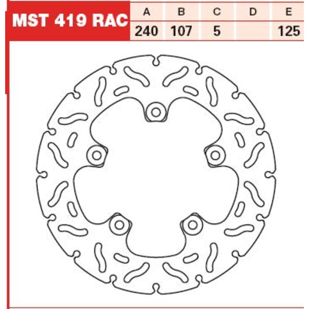 Bremsscheibe TRW MST419RAC, 1 Stück