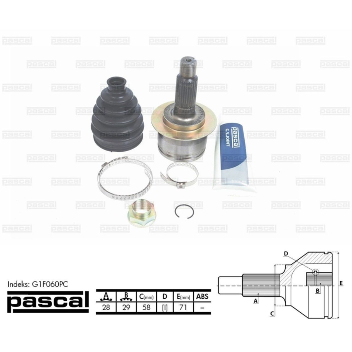 Image of Homokineet reparatie set, aandrijfas