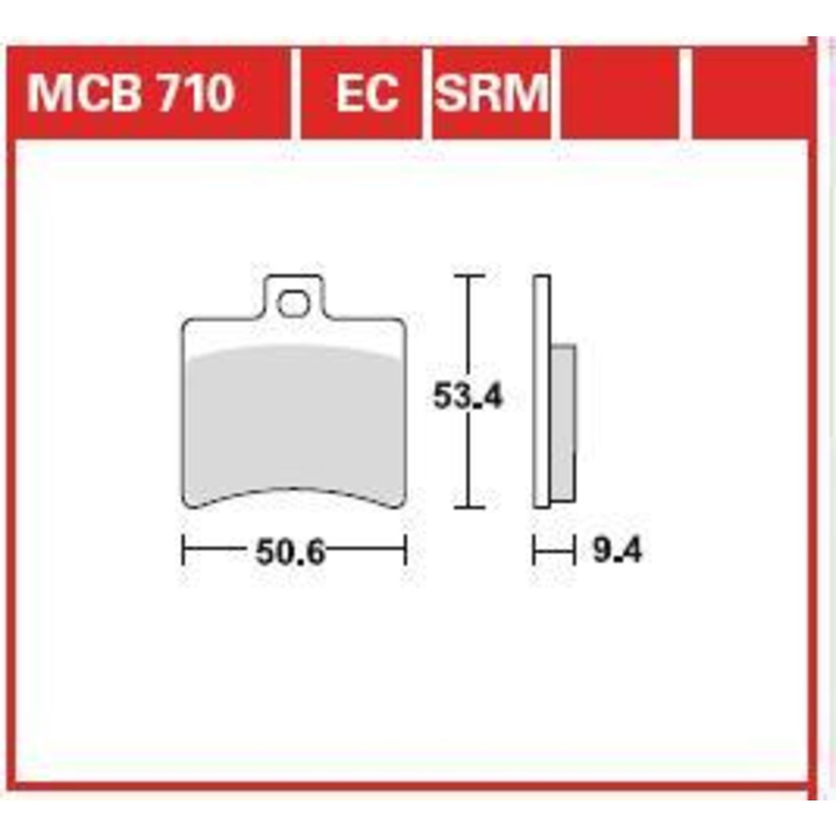 Jeu de plaquettes de frein TRW MCB710EC