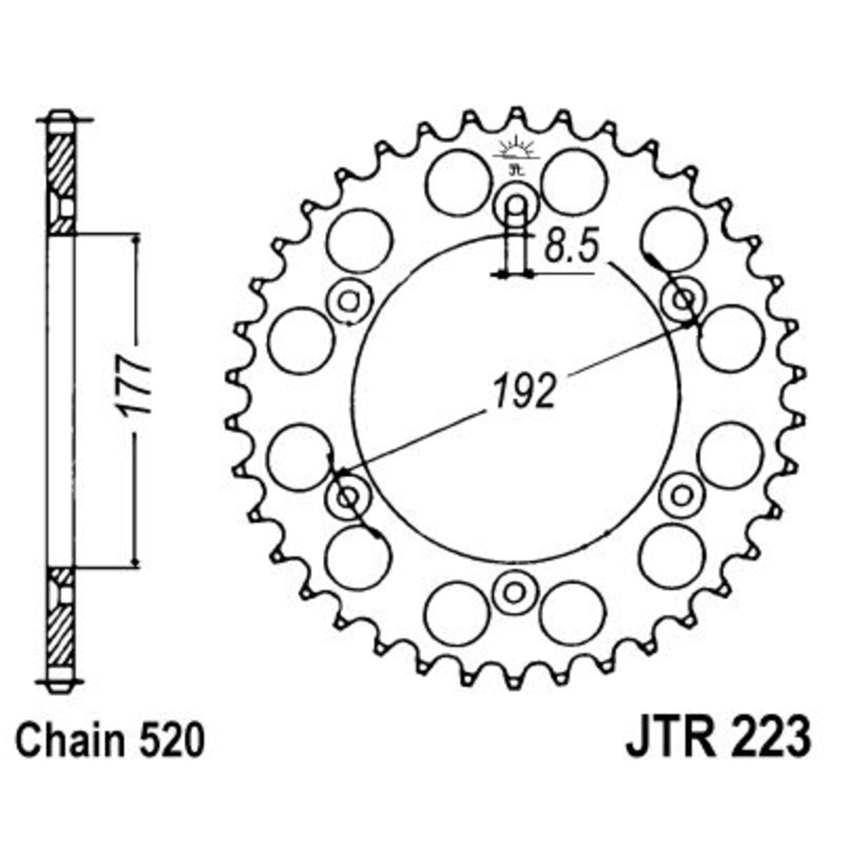 Pignone posteriore JTR 223,48