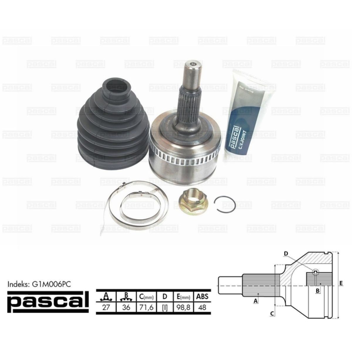 Image of Homokineet reparatie set, aandrijfas