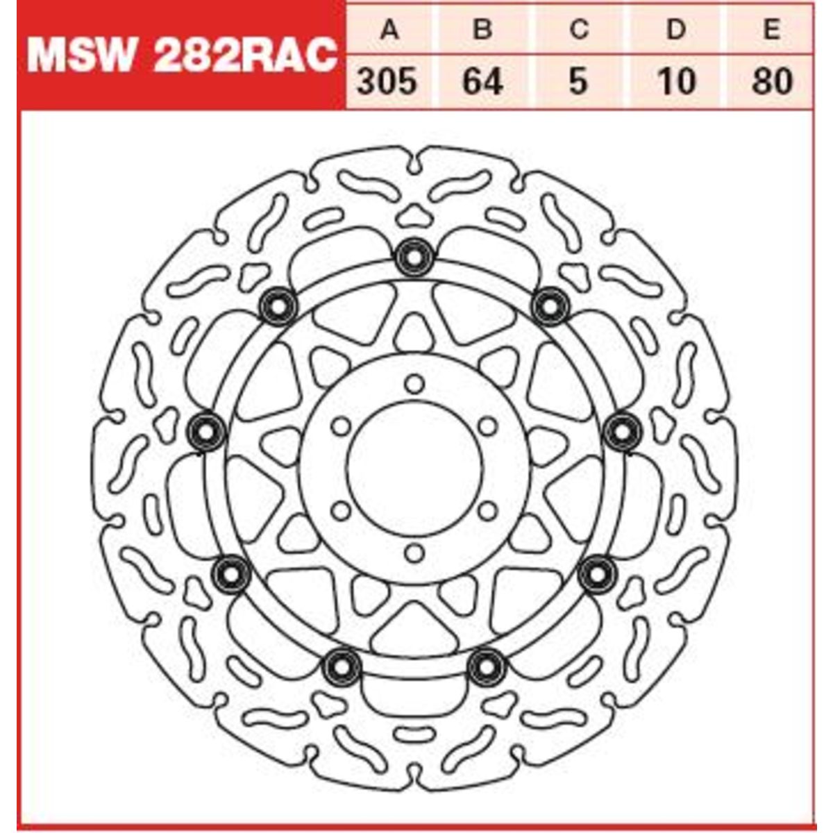 Disque de frein TRW MSW282RAC, 1 pièce