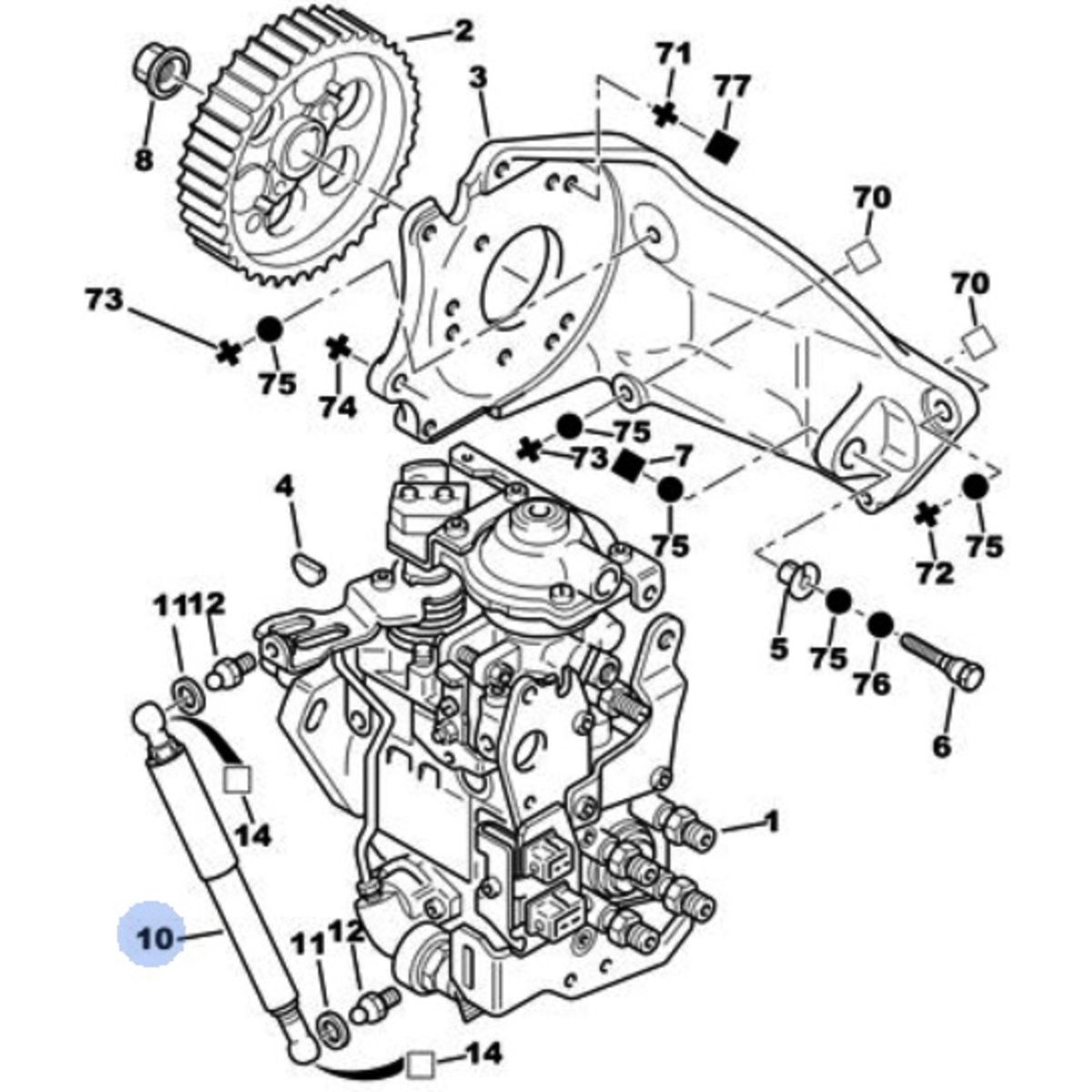 Amortisseur Tringlerie Injection FEBI Bilstein 34114 - Compatible VW Transporter T4, Audi 100, Etc.