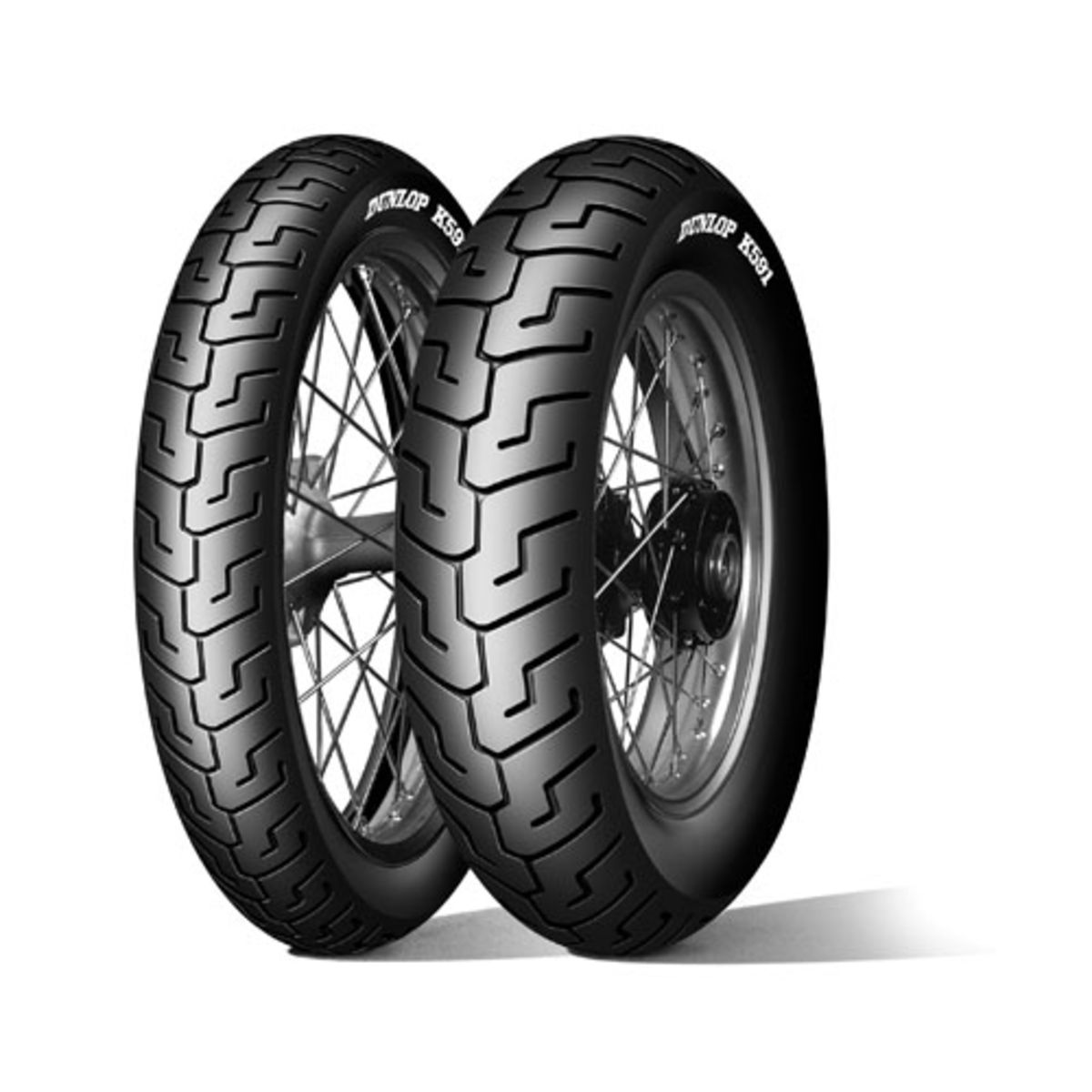 DUNLOP K591 100/90-19 TL/TT 59V, Pneu moto Avant