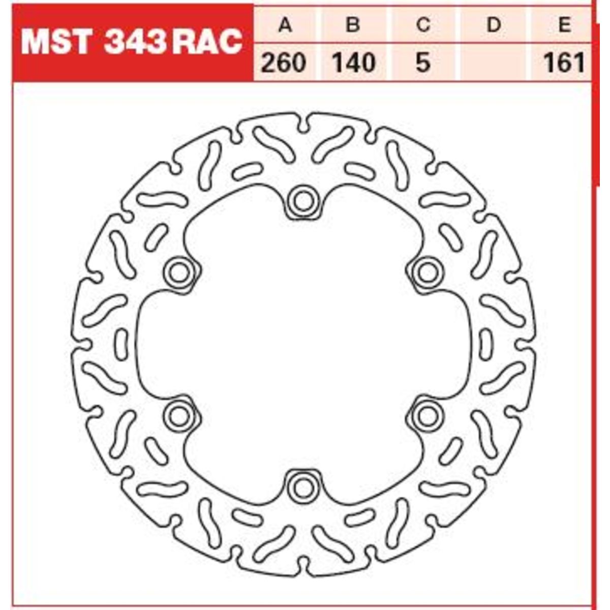 Bremsscheibe TRW MST343RAC, 1 Stück