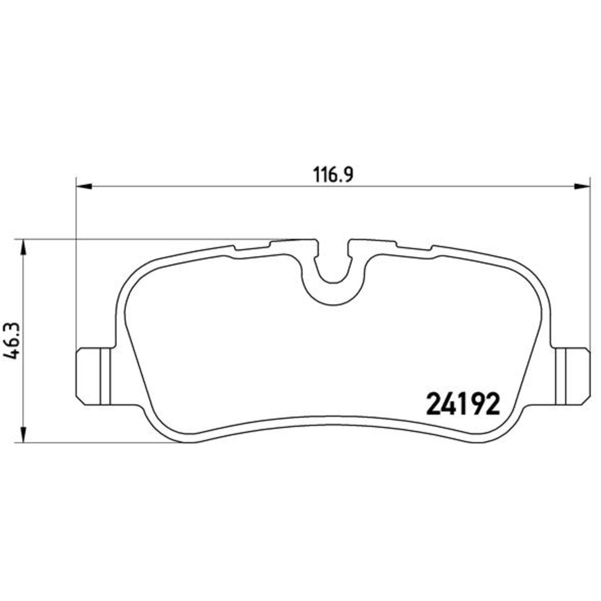 Bremsbelagsatz Brembo P 44 013, Hinten