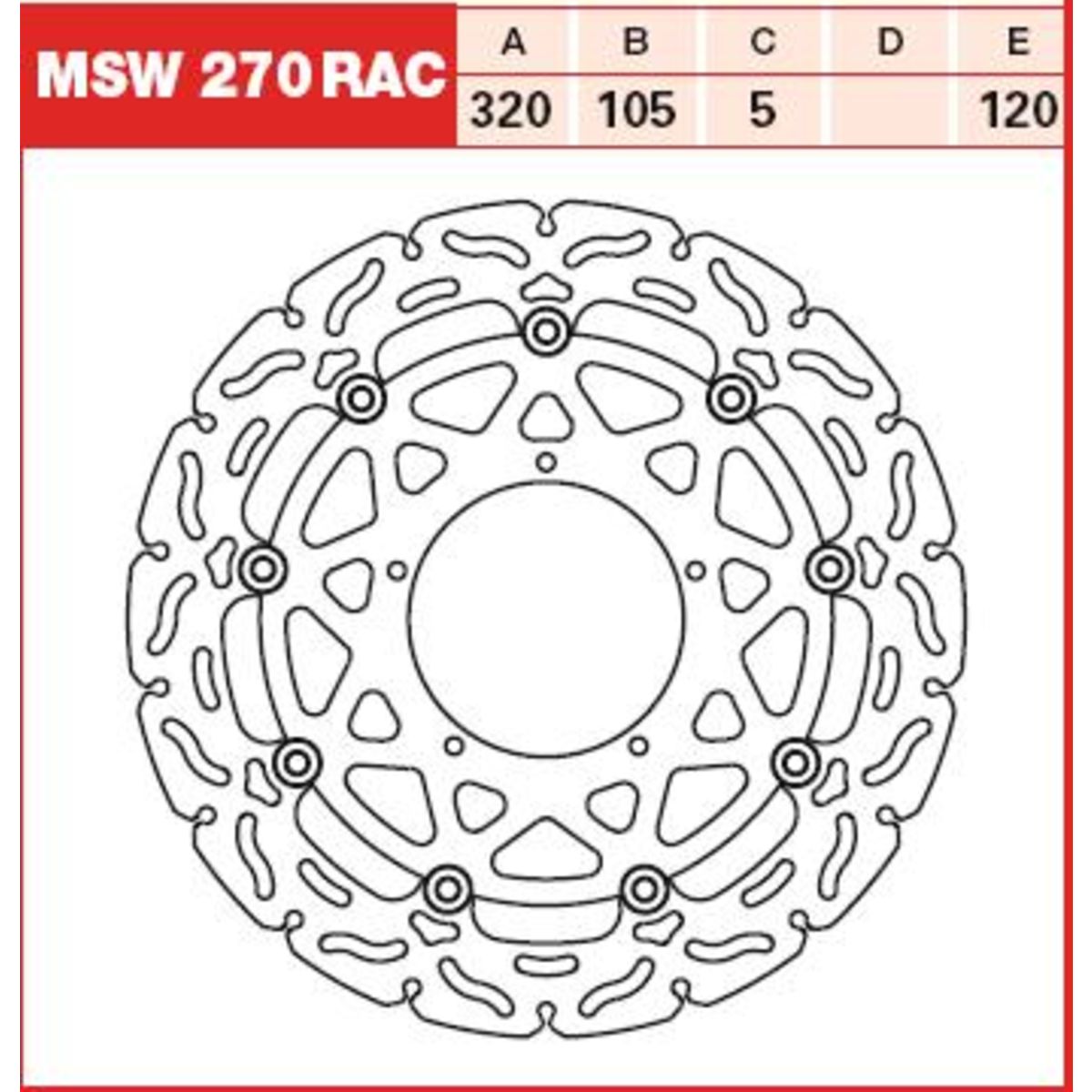 Bremsscheibe TRW MSW270RAC, 1 Stück