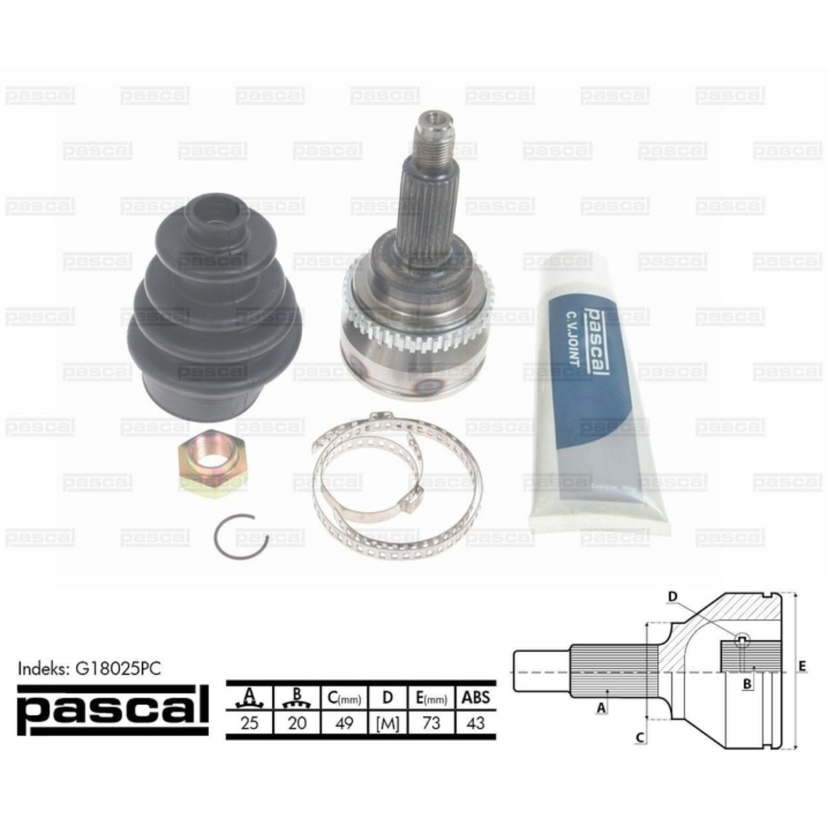 Image of Homokineet reparatie set, aandrijfas