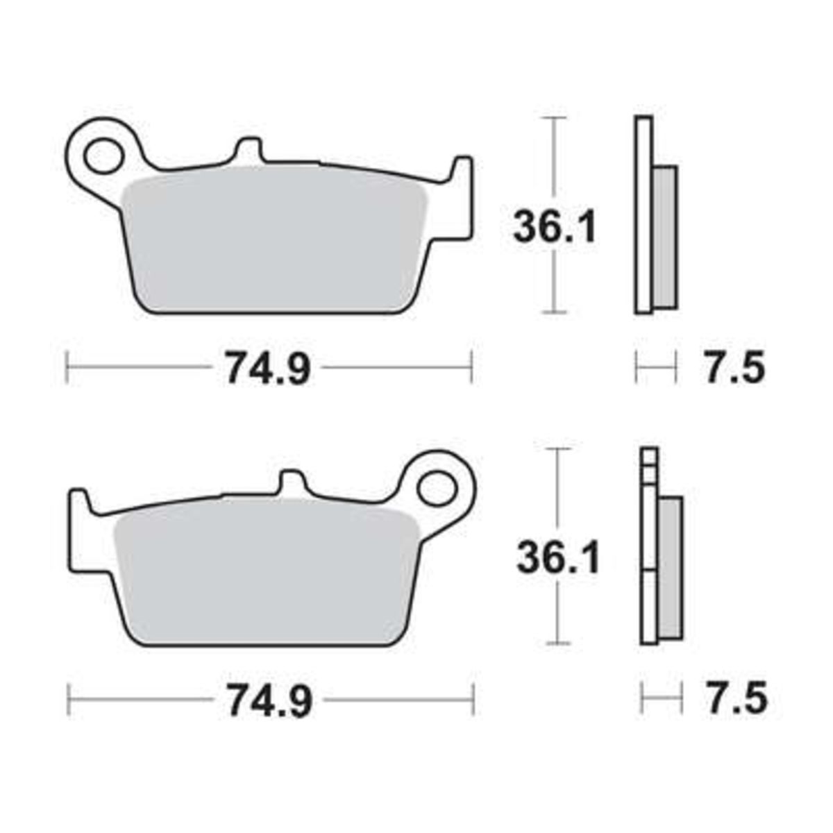 Jeu de plaquettes de frein TRW MCB650
