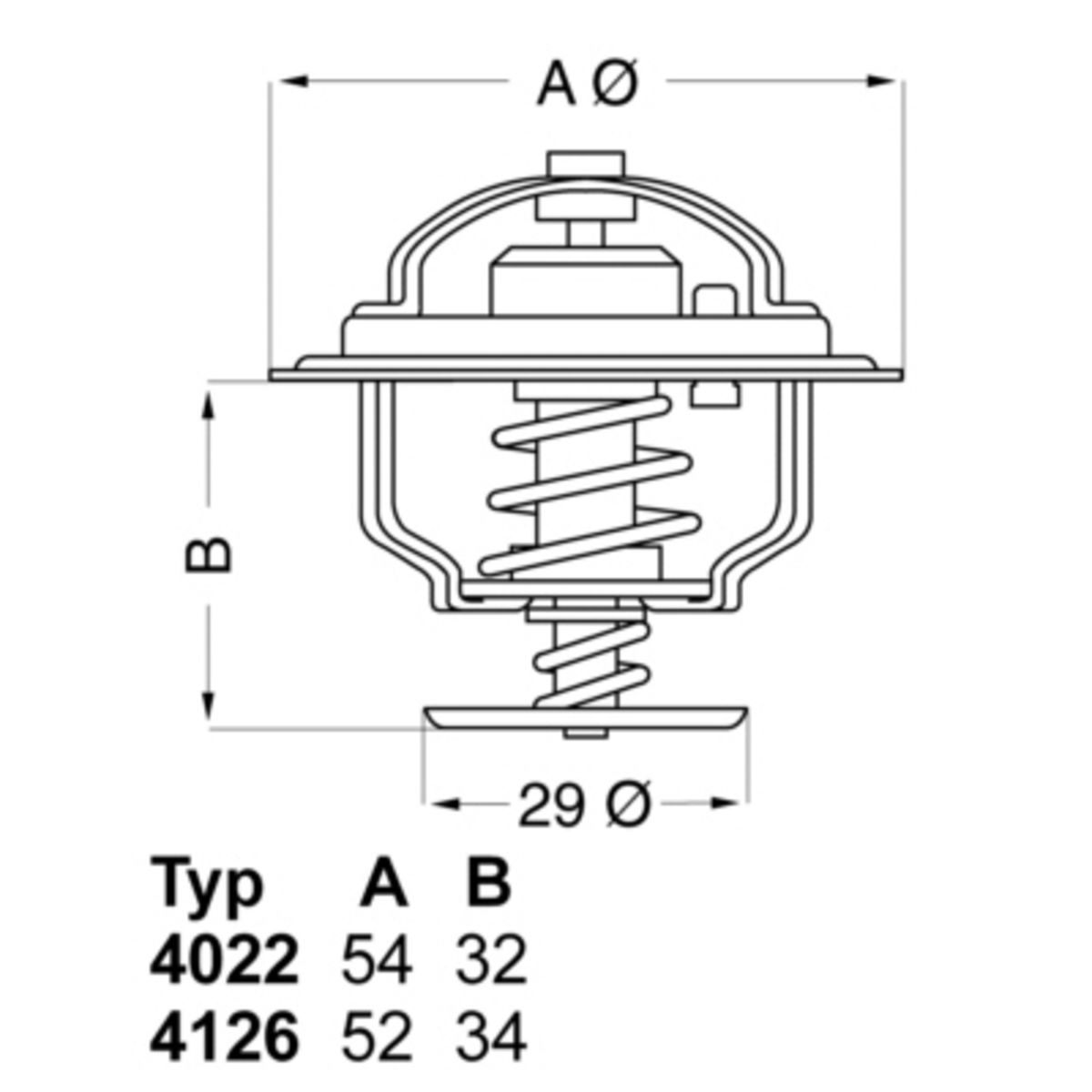 Thermostat, Kühlmittel WAHLER 4126.88