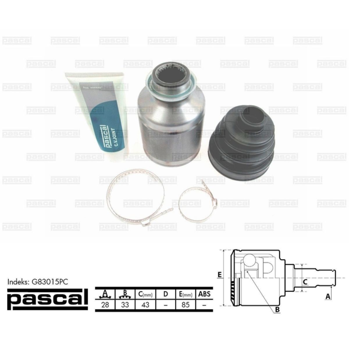 Image of Homokineet reparatie set, aandrijfas   rechts