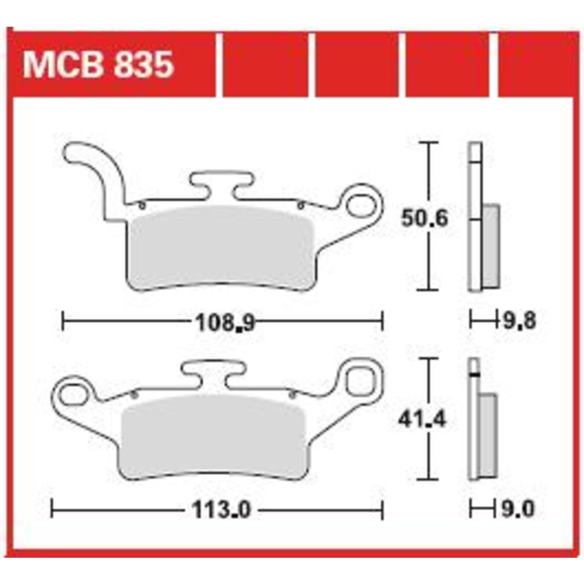 Bremsbelagsatz TRW MCB835