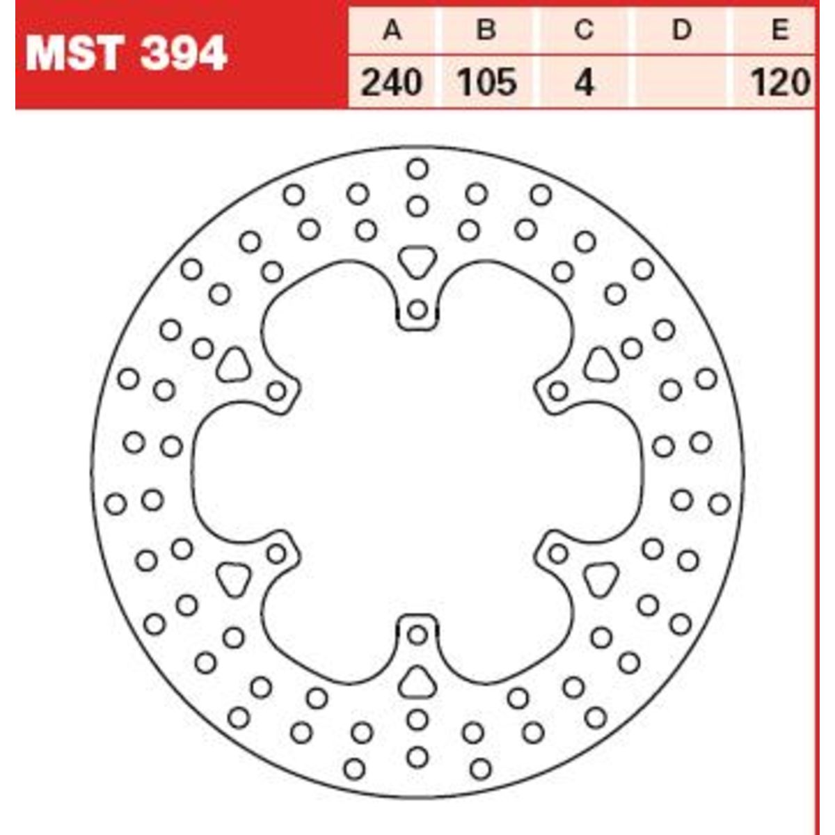 Disque de frein TRW MST394, 1 pièce