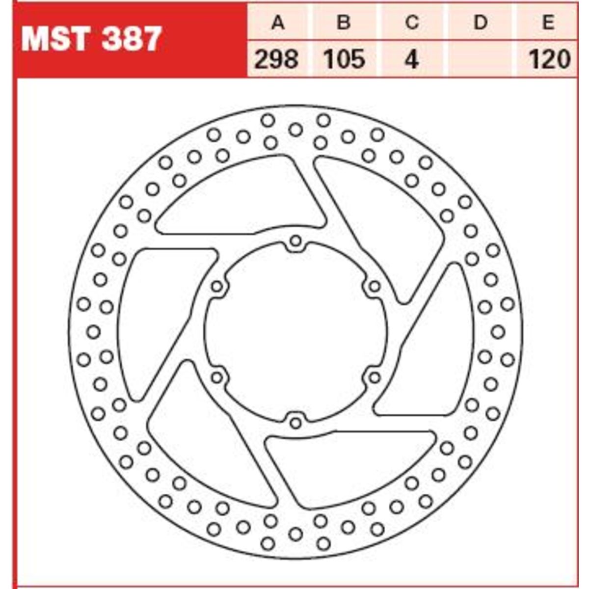 Bremsscheibe TRW MST387, 1 Stück