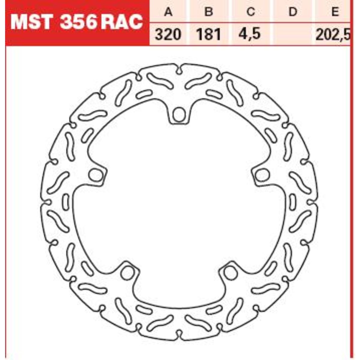 Disque de frein TRW MST356RAC, 1 pièce