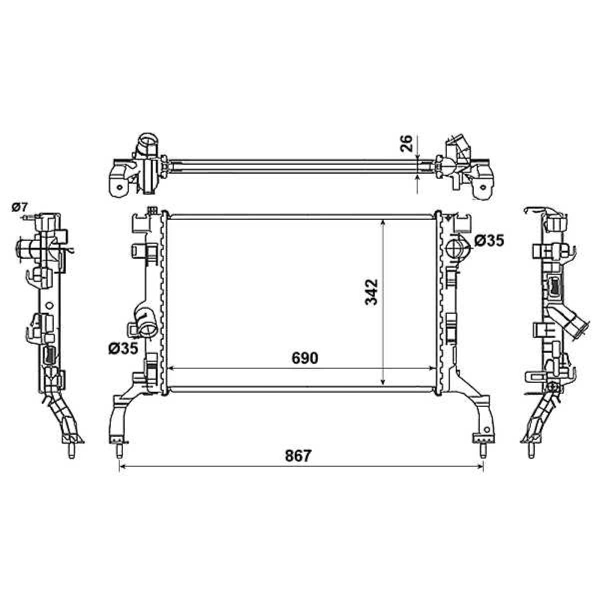 Image of Radiator, motorkoeling