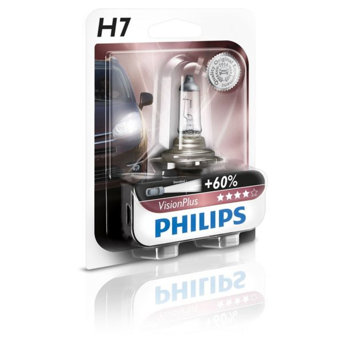 Ampoule halogène PHILIPS H7 VisionPlus 12V, 55W