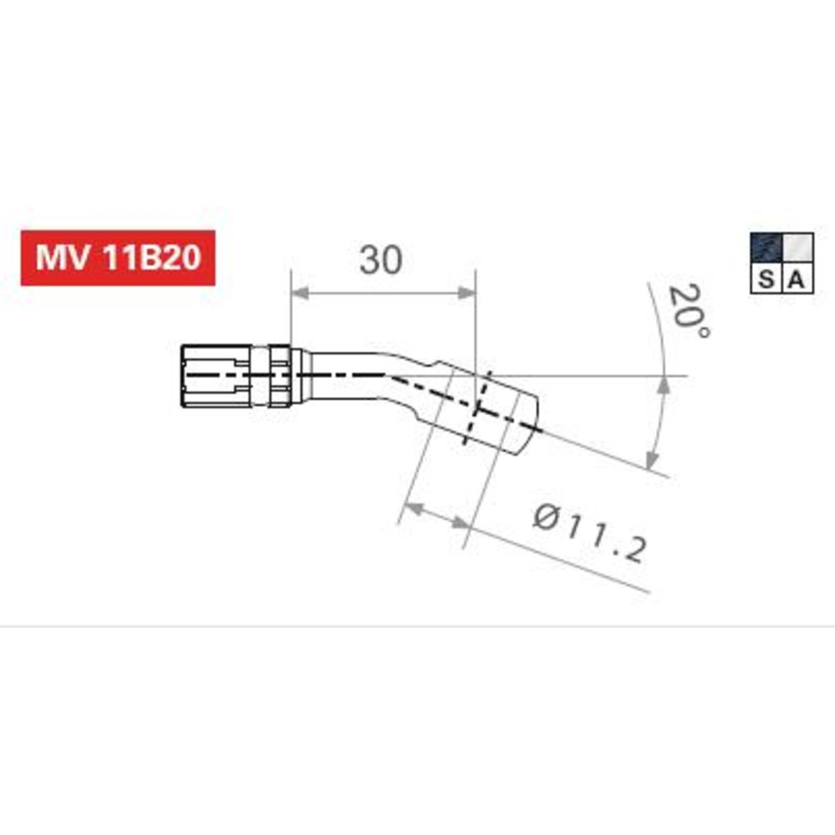 Raccord de flexible de frein TRW MV11B20S